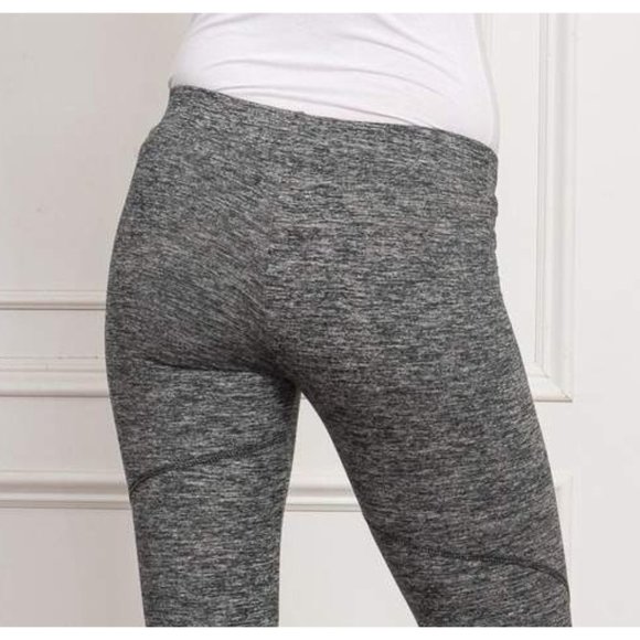 Feel The Piece Zarina Leggings Skinny Zippers Zip Stretchy Heathered Edgy Pants - Picture 3 of 7